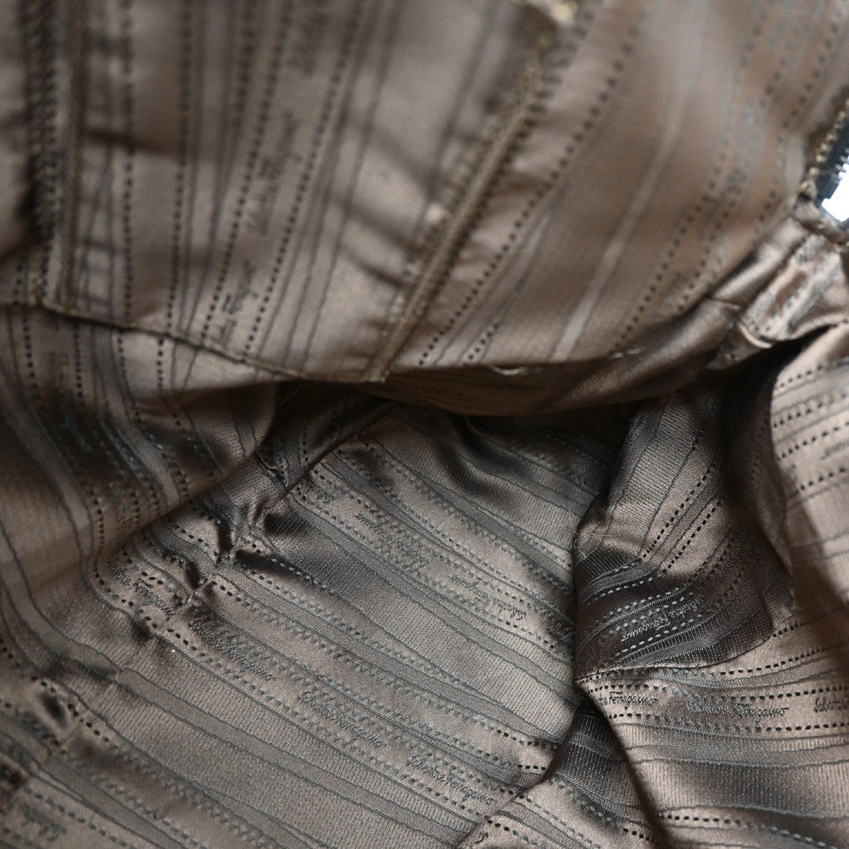 Salvatore Ferragamo Gancini handbag Leather, GRAY, LEATHER, Handbag