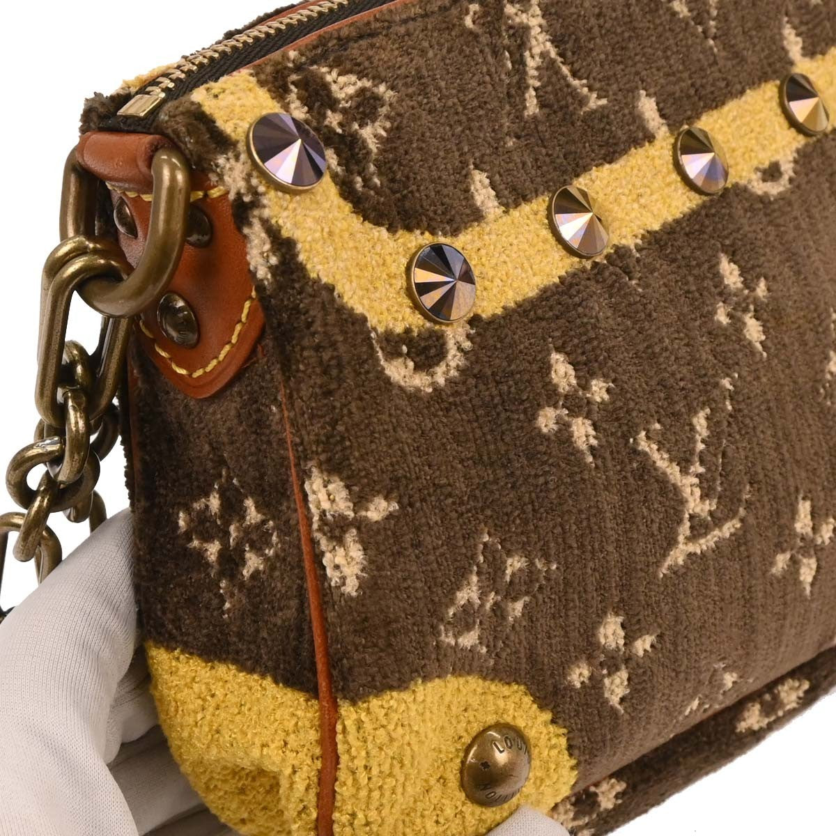 Louis Vuitton Trompe L'Oeil Pochette Monogram Velvet, BROWN, VELVET, Clutche & pouche