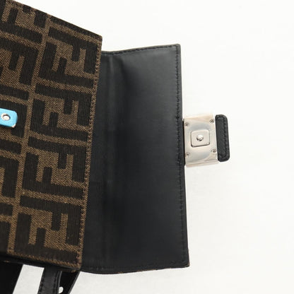 Fendi Baguette Convertible Belt Bag Zucca canvas, BLACK, CANVAS, Shoulder bag