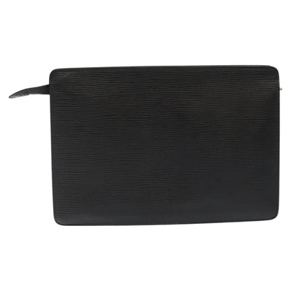 Louis Vuitton Pochette Homme Epi Leather, BLACK, LEATHER, Clutche & pouche