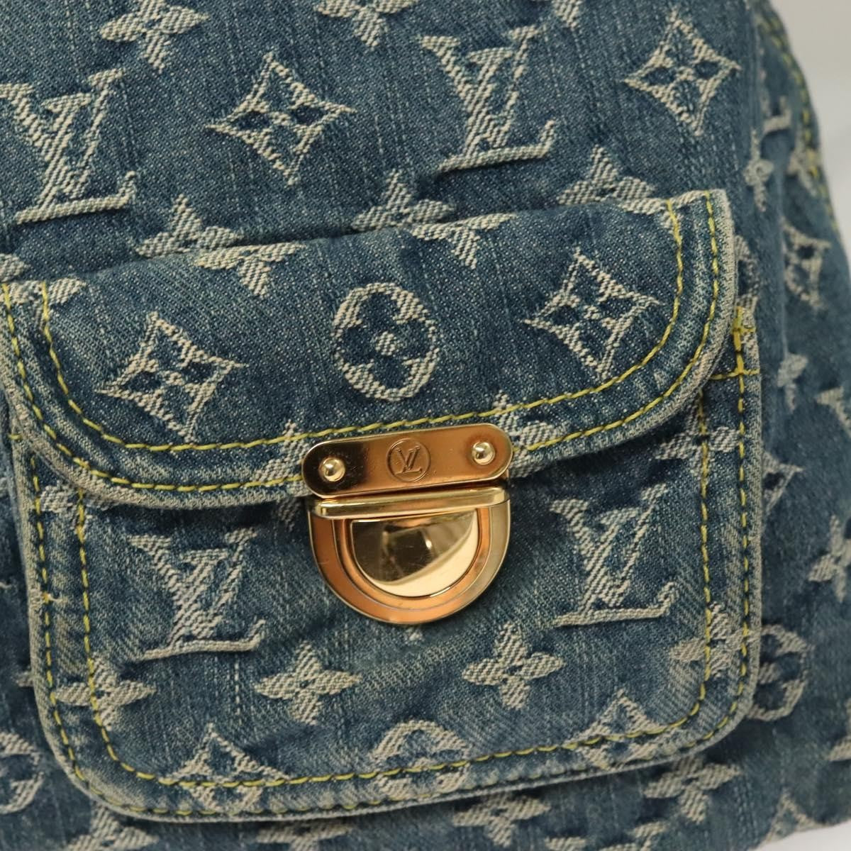 Louis Vuitton Baggy Handbag Denim, BLUE, DENIM_JEANS, Shoulder bag