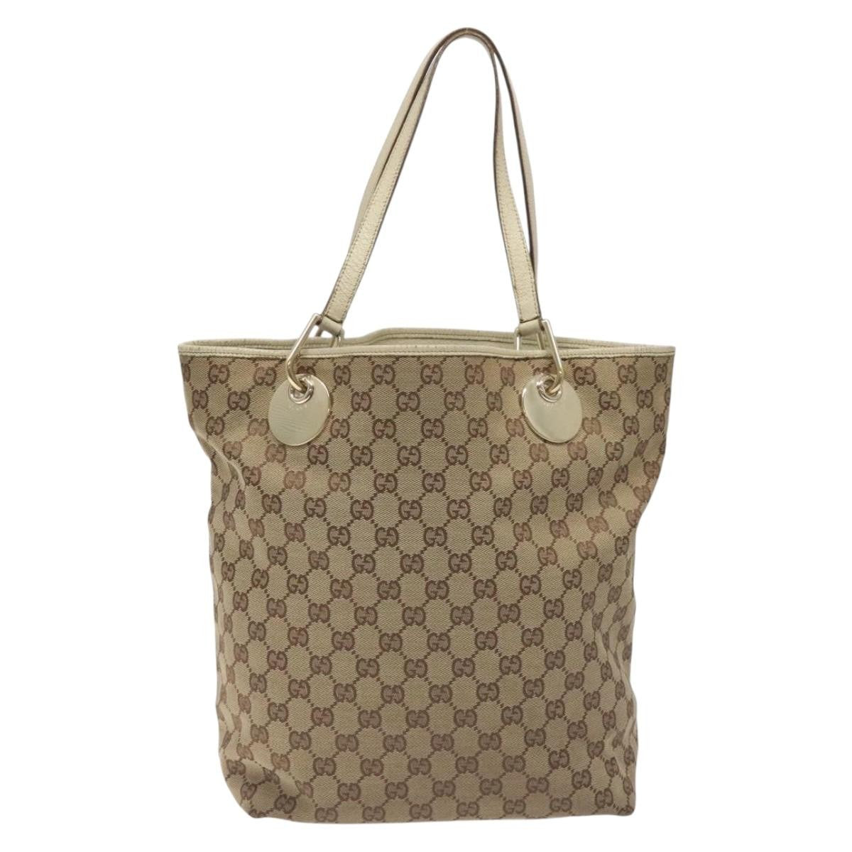 Gucci GG Canvas Bag Canvas, BEIGE, CANVAS, Tote bag
