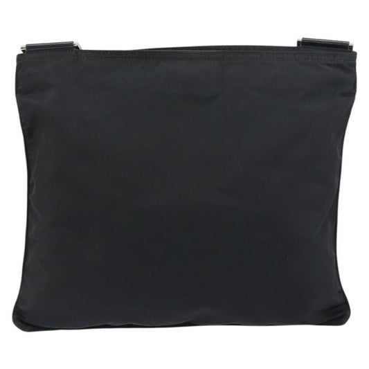 Prada Front Pocket Messenger Bag Tessuto, BLACK, NYLON, Shoulder bag
