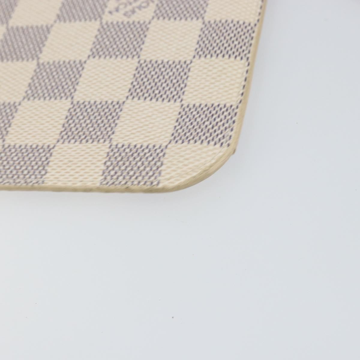 Louis Vuitton Neverfull Pochette Damier, BEIGE, CANVAS, Clutche & pouche