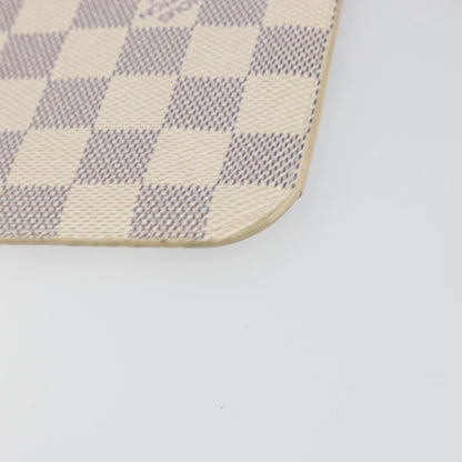 Louis Vuitton Neverfull Pochette Damier, BEIGE, CANVAS, Clutche & pouche