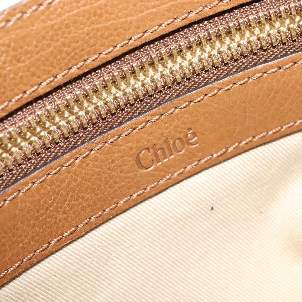 Chloe Elsie Satchel Leather, BROWN, LEATHER, Handbag