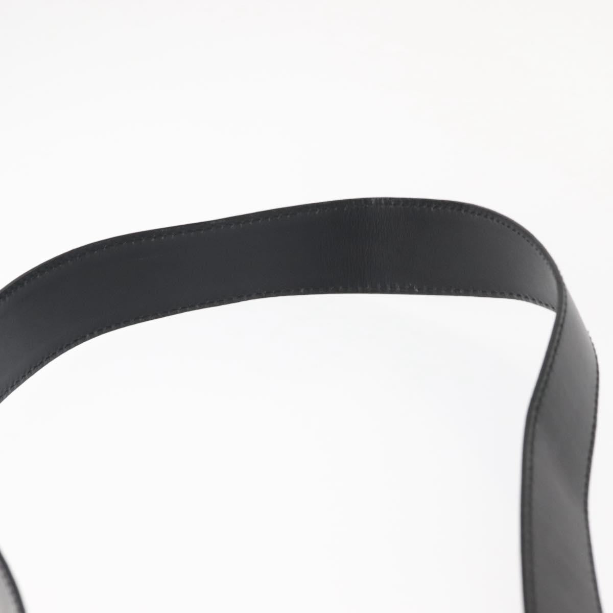 Gucci Vintage Flat Messenger Bag Nylon and Leather, BLACK, NYLON, Shoulder bag