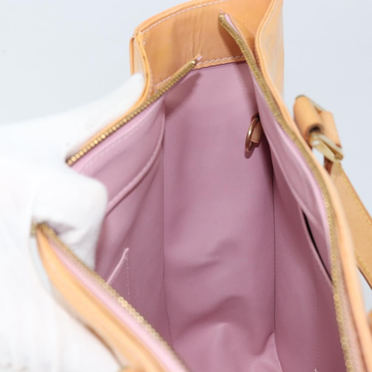Louis Vuitton Columbus Handbag Monogram Vernis, Beige, Patent Leather, Tote Bag