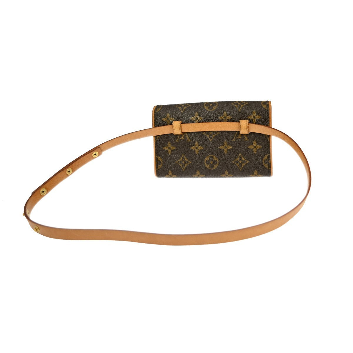 Louis Vuitton Florentine Waist Bag Monogram Canvas, BROWN, CANVAS, Clutche & pouche