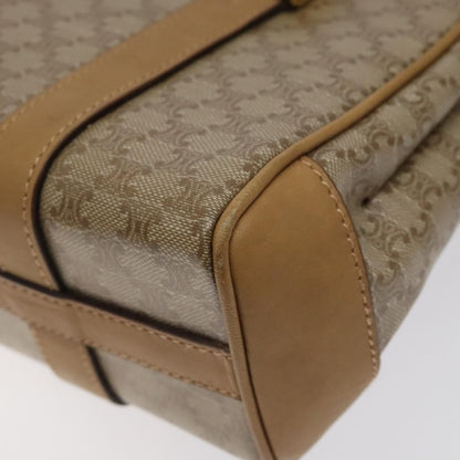 Celine Vintage Macadam Handbag Canvas, BEIGE, CANVAS, Handbag