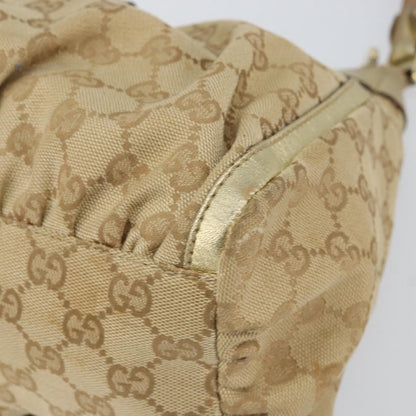 Gucci D Ring Hobo GG Canvas, BEIGE, CANVAS, Handbag