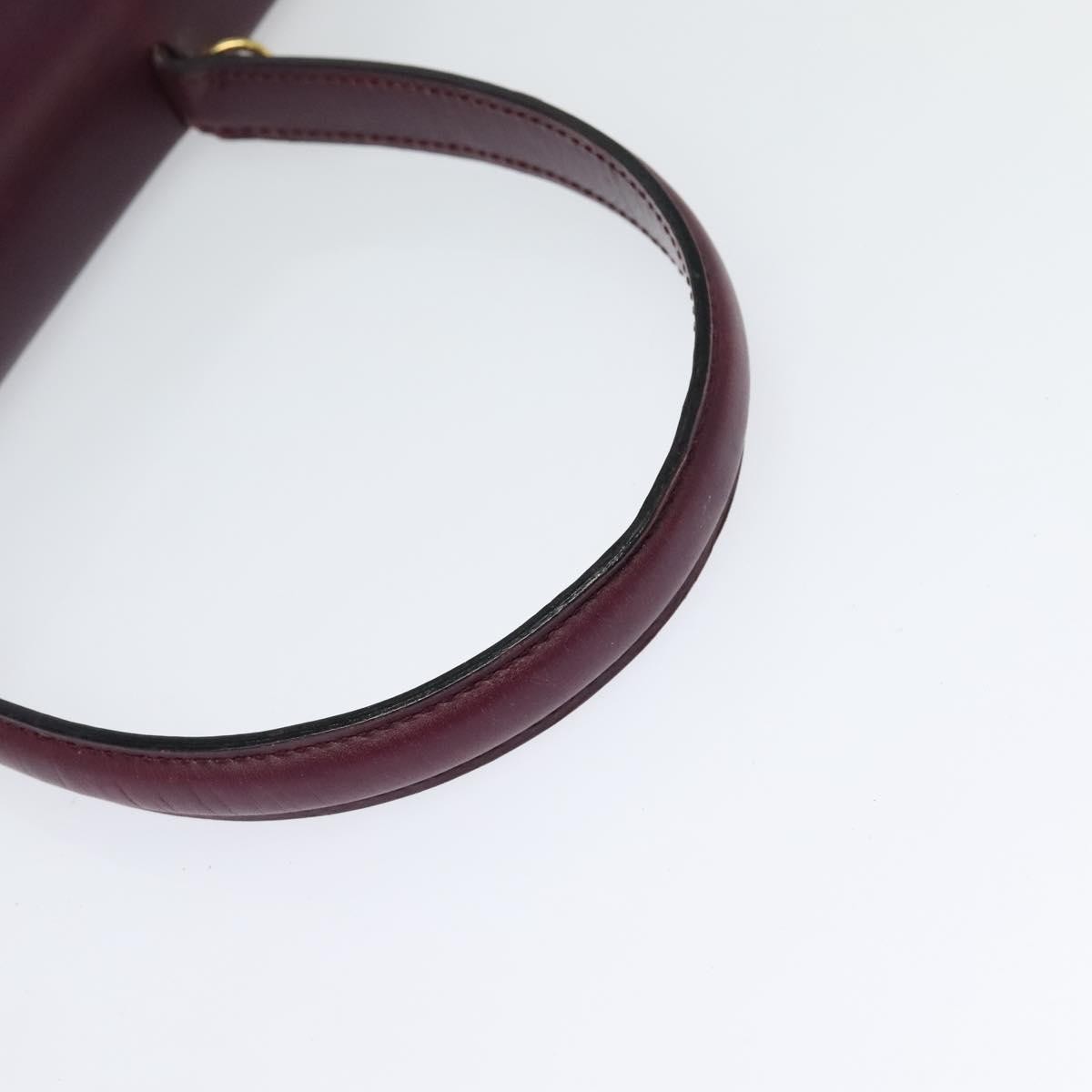 Celine Circle Logo Handbag Leather, PURPLE, LEATHER, Handbag