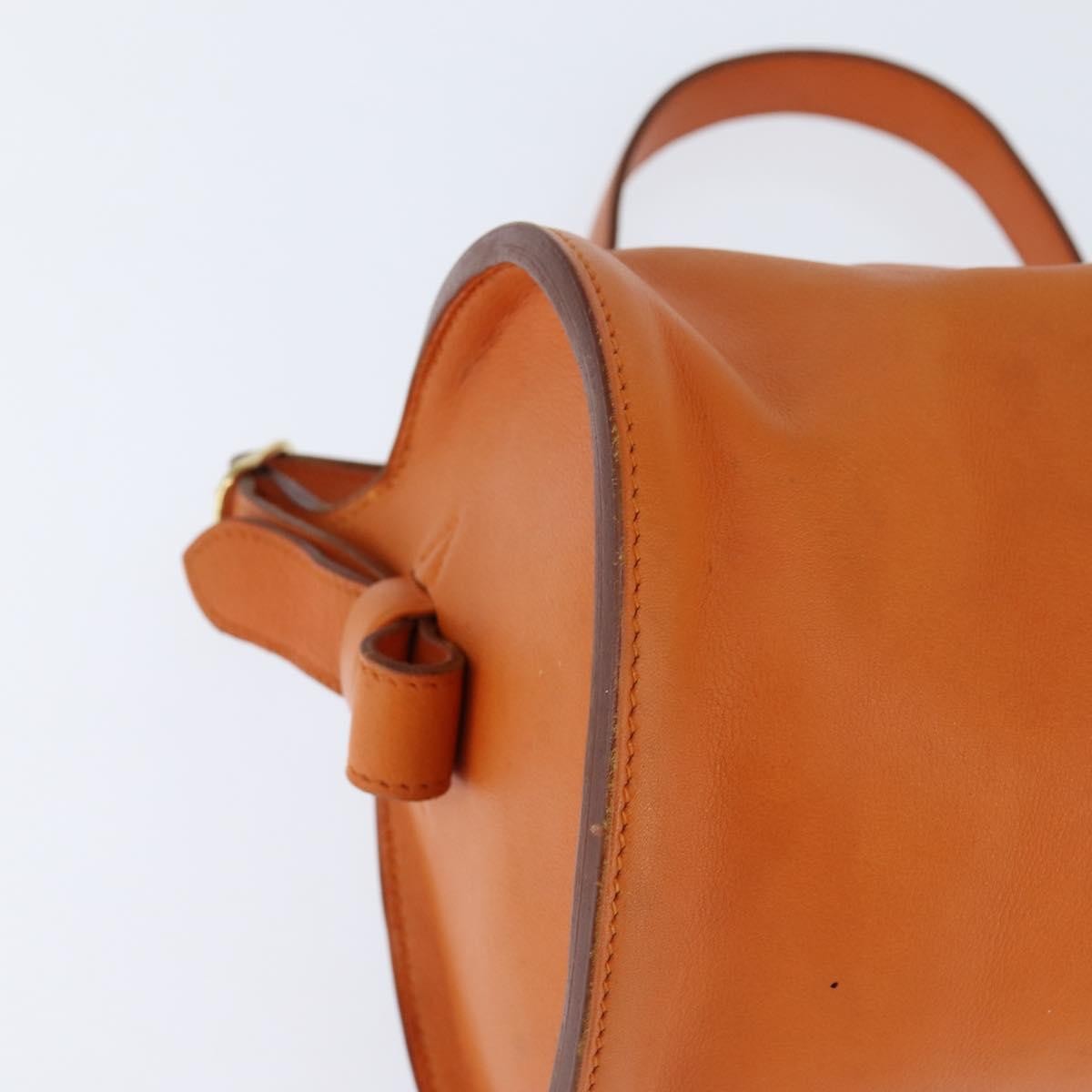Hermes Sac Doremi Bag Leather, ORANGE, LEATHER, Shoulder bag