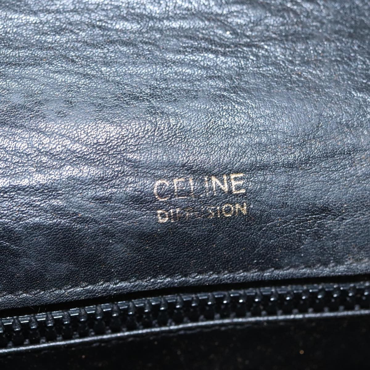 Celine Chain Shoulder Bag Leather, BLACK, LEATHER, Shoulder bag