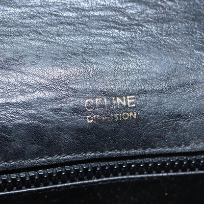 Celine Chain Shoulder Bag Leather, BLACK, LEATHER, Shoulder bag