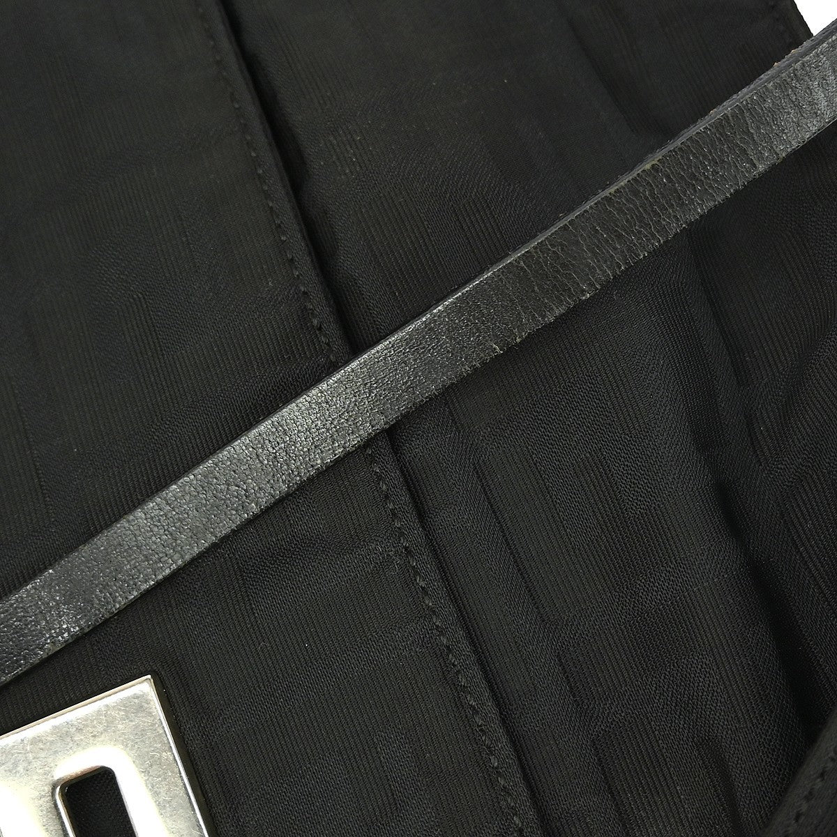 Fendi Vintage Shoulder Bag Zucca Canvas, BLACK, CANVAS, Shoulder bag