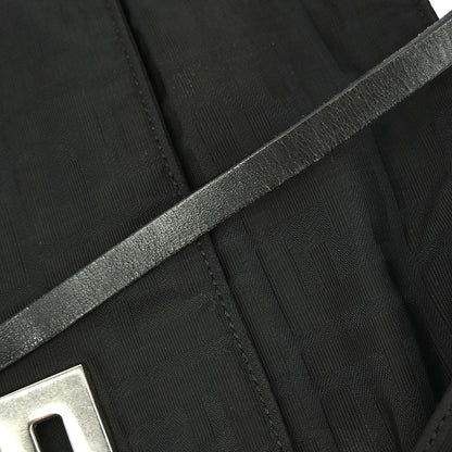 Fendi Vintage Shoulder Bag Zucca Canvas, BLACK, CANVAS, Shoulder bag