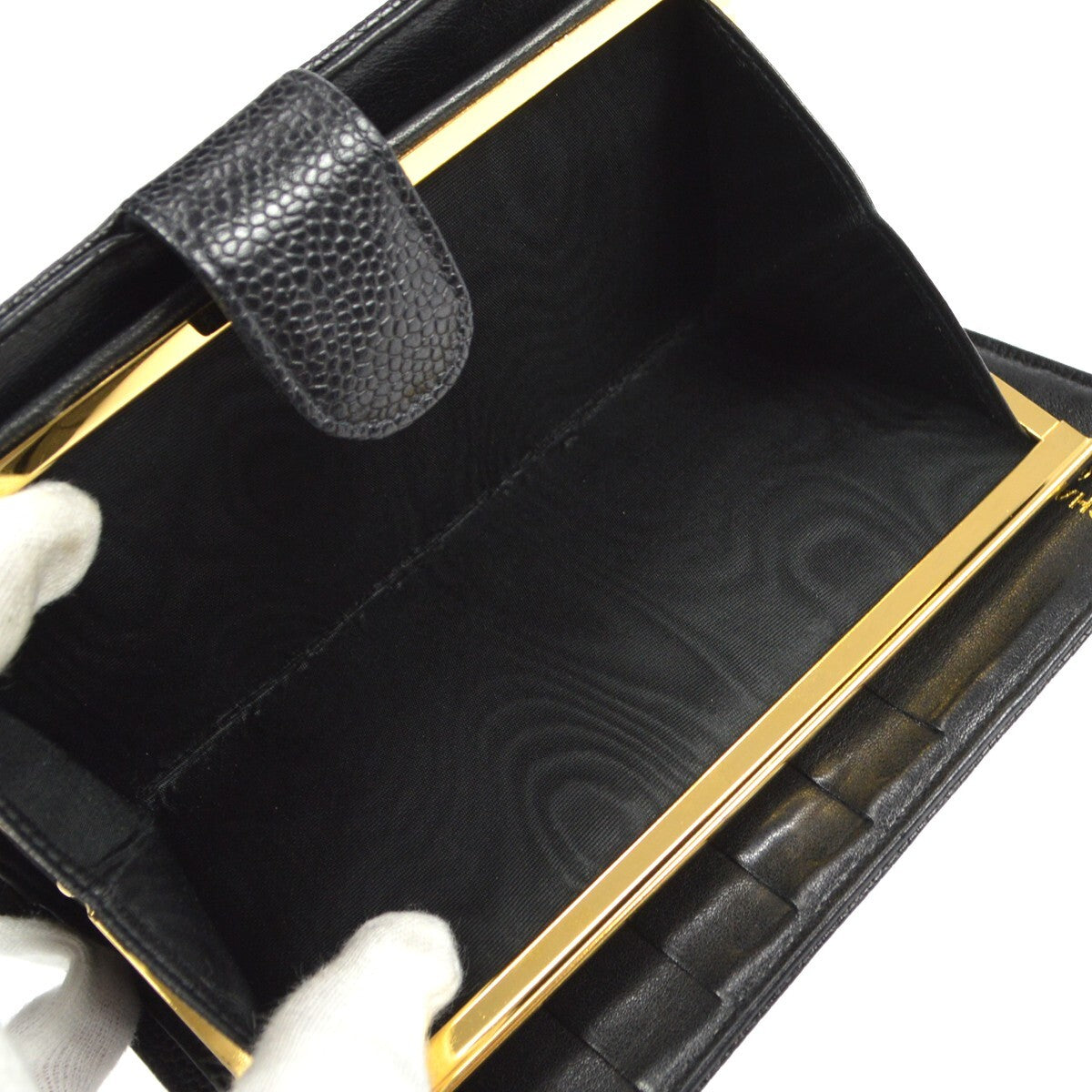 Chanel Timeless CC French Wallet Caviar, BLACK, LEATHER, Wallets