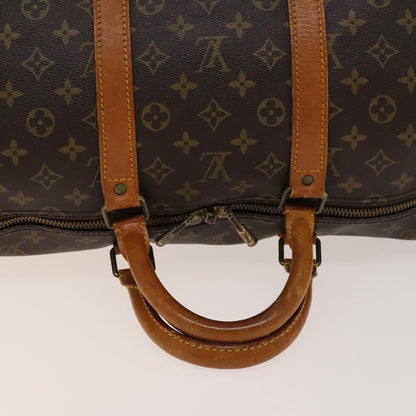 Louis Vuitton Keepall Bag Monogram Canvas, BROWN, CANVAS, Travel bag