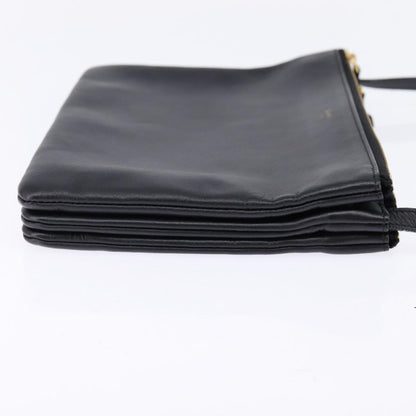Celine Trio Crossbody Bag Leather, BLACK, LEATHER, Crossbody bag