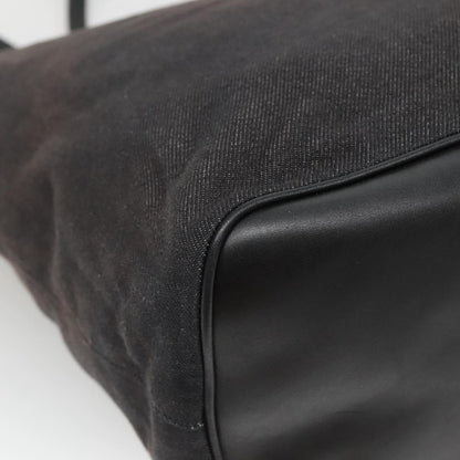 Salvatore Ferragamo Gancini Tote Canvas, BLACK, CANVAS, Tote bag