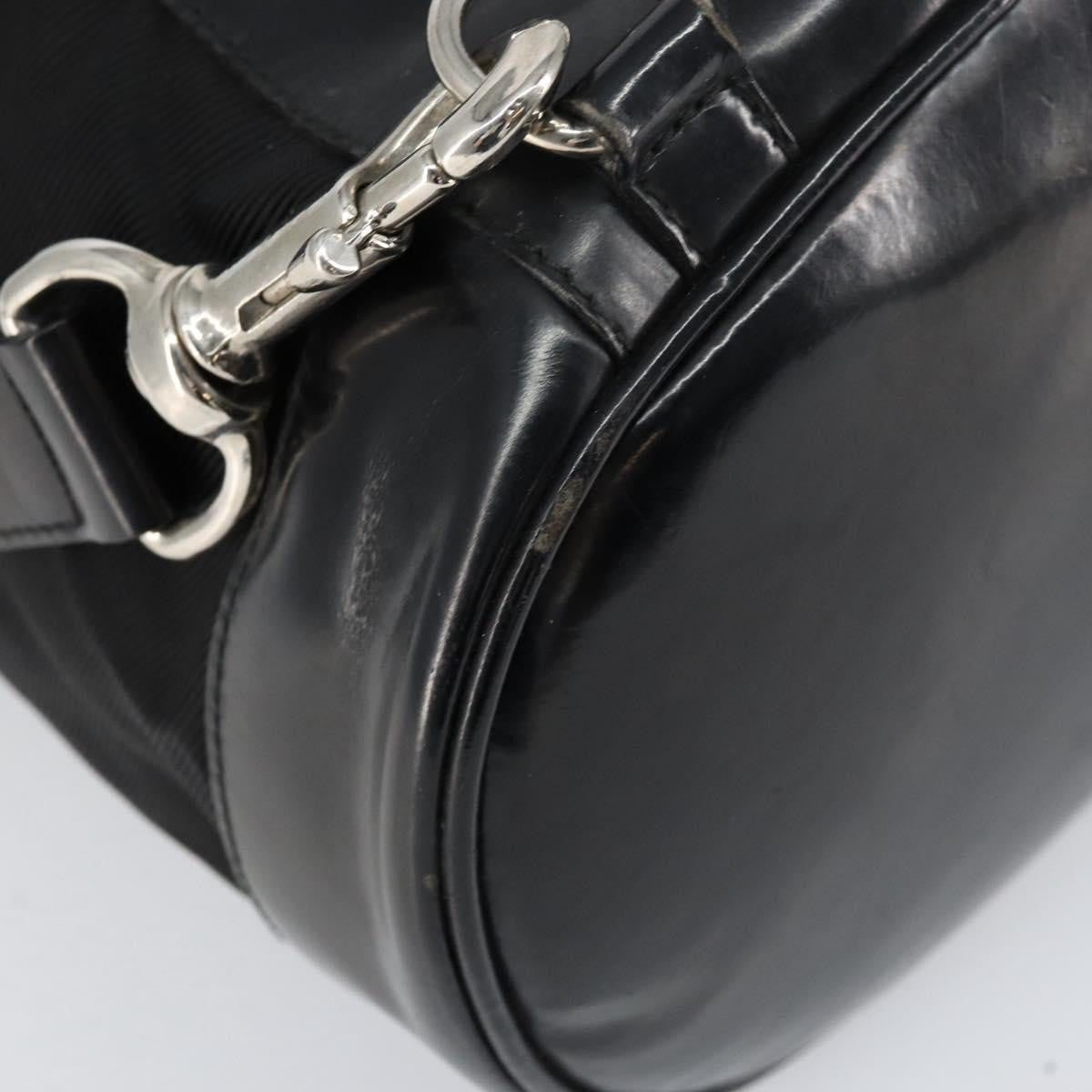 Gucci Vintage Bamboo Sling Backpack Nylon, BLACK, NYLON, Shoulder bag