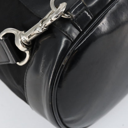 Gucci Vintage Bamboo Sling Backpack Nylon, BLACK, NYLON, Shoulder bag