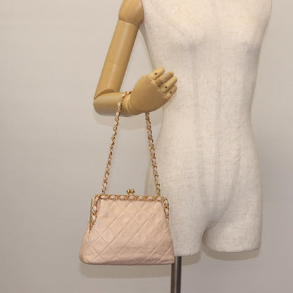 Chanel Kiss lock shoulder bag Leather, PINK, LEATHER, Shoulder bag
