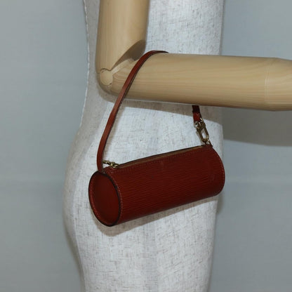 Louis Vuitton Soufflot Pochette Epi Leather, BROWN, LEATHER, Clutche & pouche