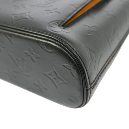Louis Vuitton Mat Allston Handbag Monogram Vernis, Black, Leather, Shoulder Bag