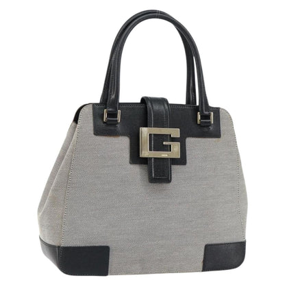 Gucci Vintage square G handbag Canvas, GRAY, CANVAS, Handbag