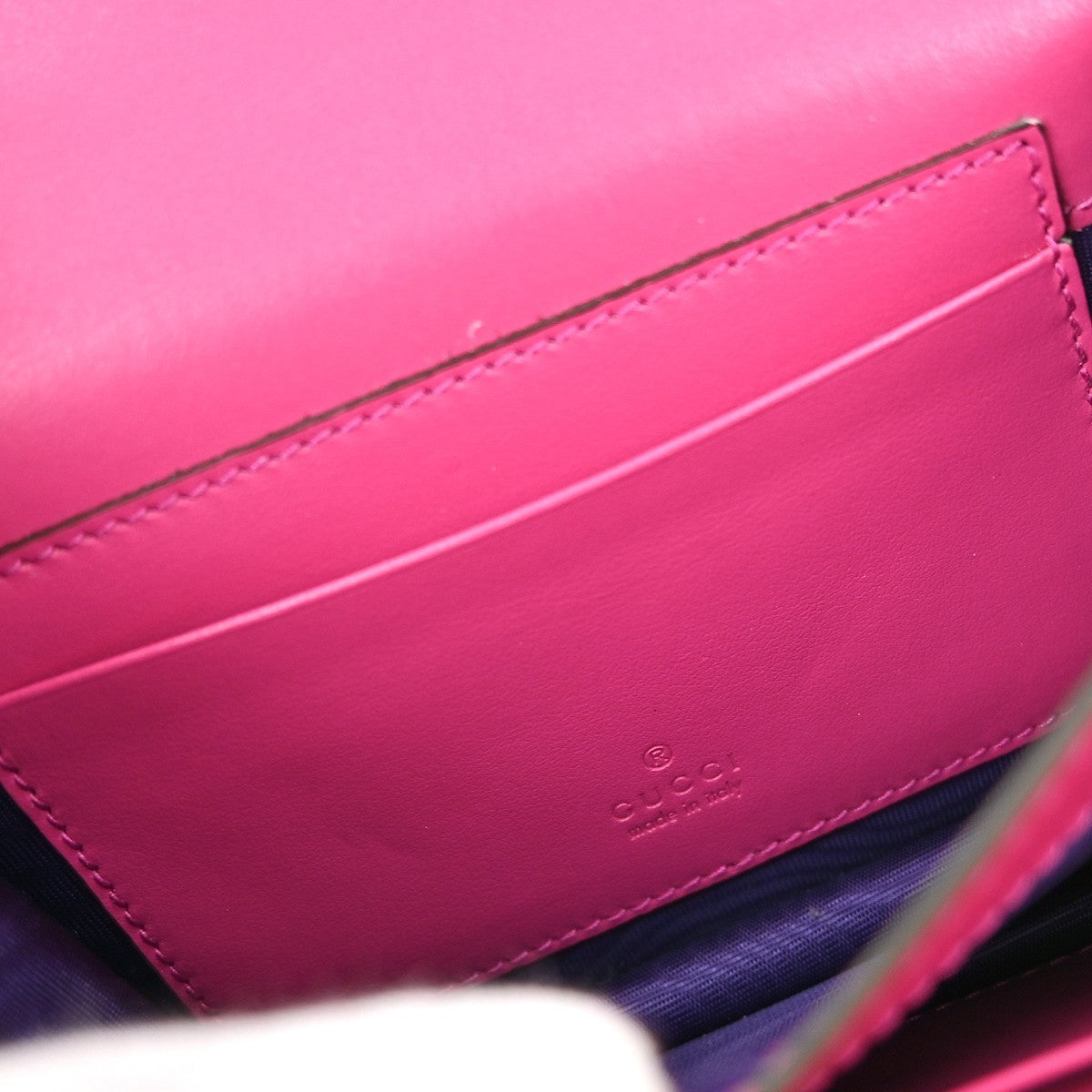 Gucci Petite GG Marmont Chain Wallet GG Matelasse Leather, PINK, LEATHER, Clutche & pouche