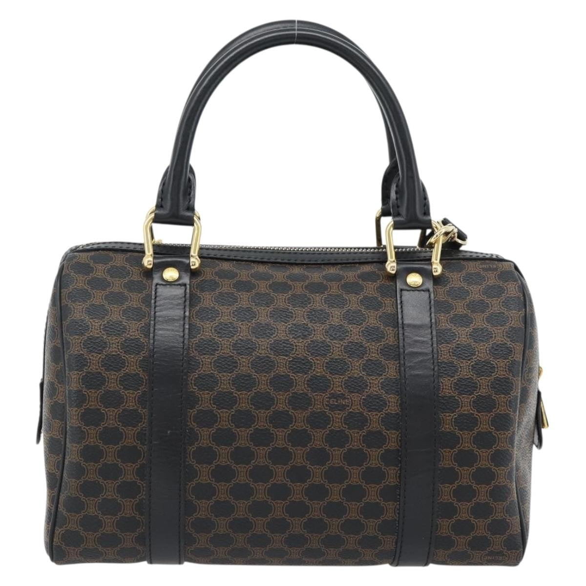 Celine Macadam Handbag Macadam with leather, Black, Canvas, Handbag