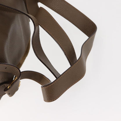 Gucci Vintage Bamboo Backpack Suede, BROWN, SUEDE, Backpack