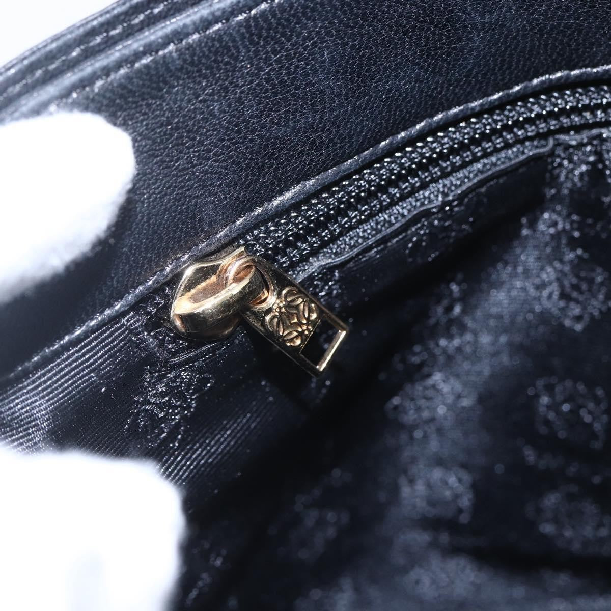 Loewe Anagram Shoulder Bag Leather, BLACK, LEATHER, Shoulder bag