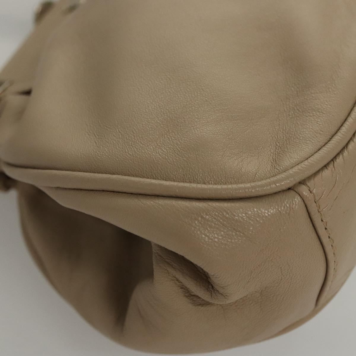 Celine Handbag Leather, BEIGE, LEATHER, Handbag