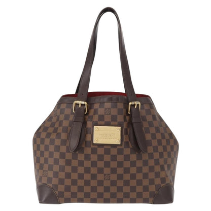 Louis Vuitton Hampstead Handbag Damier, BROWN, CANVAS, Tote bag