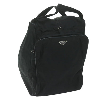 Prada Vintage Zip Handbag Tessuto, BLACK, NYLON, Handbag