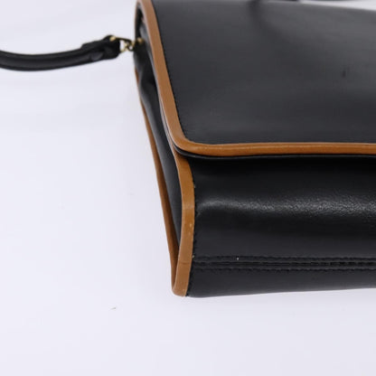 Celine Shoulder Bag Leather, BLACK, LEATHER, Shoulder bag