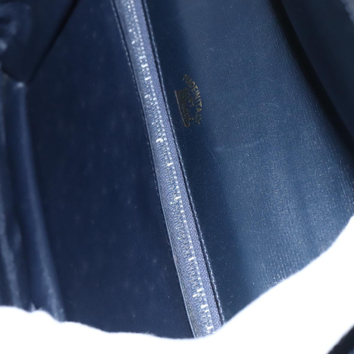 Gucci Vintage Shoulder Bag Leather, NAVY, LEATHER, Shoulder bag