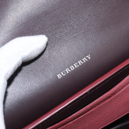 Burberry D-Ring Shoulder Bag Leather, PINK, LEATHER, Shoulder bag
