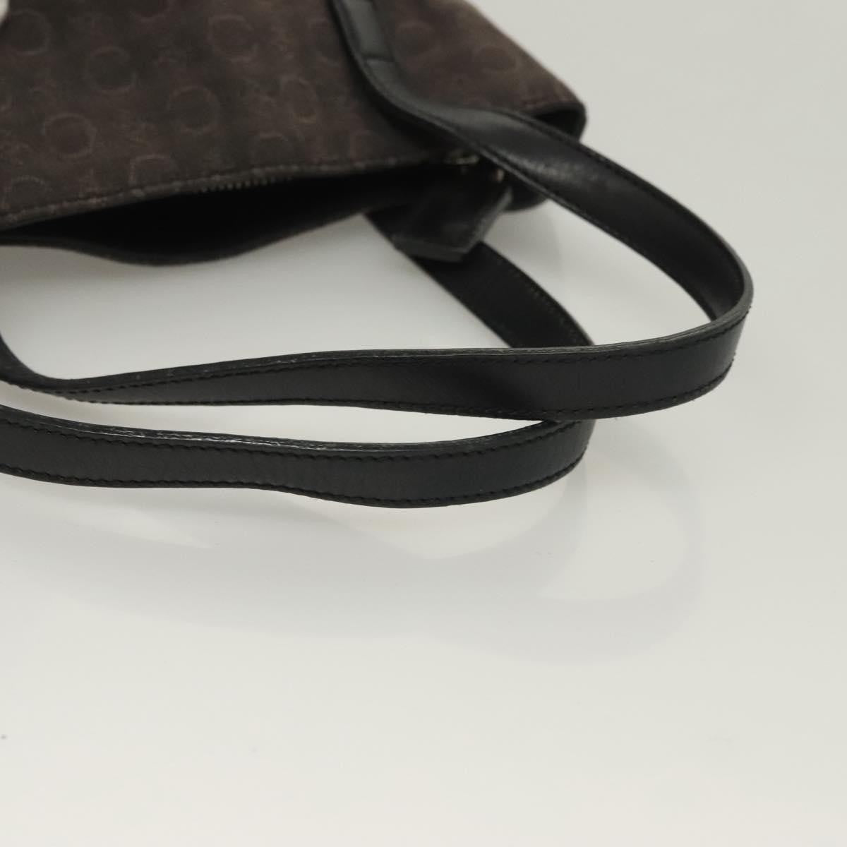 Celine C Macadam Handbag Canvas, BLACK, CANVAS, Handbag