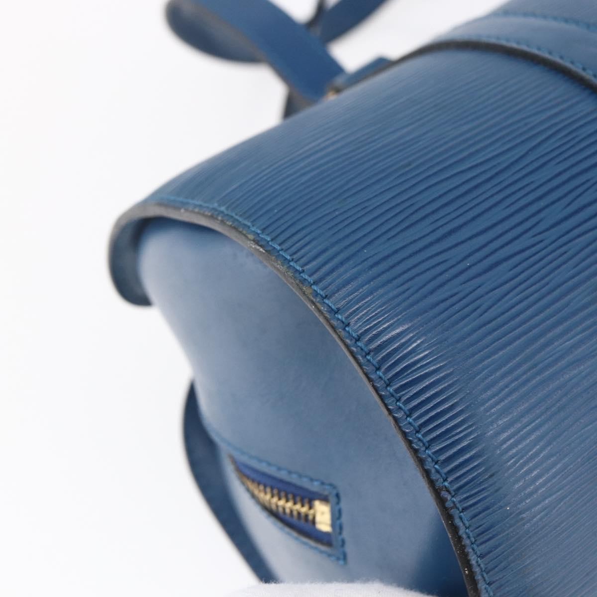 Louis Vuitton Soufflot Handbag Epi Leather, BLUE, LEATHER, Handbag