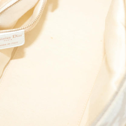 Christian Dior Cannage Handbag Canvas, WHITE, CANVAS, Handbag
