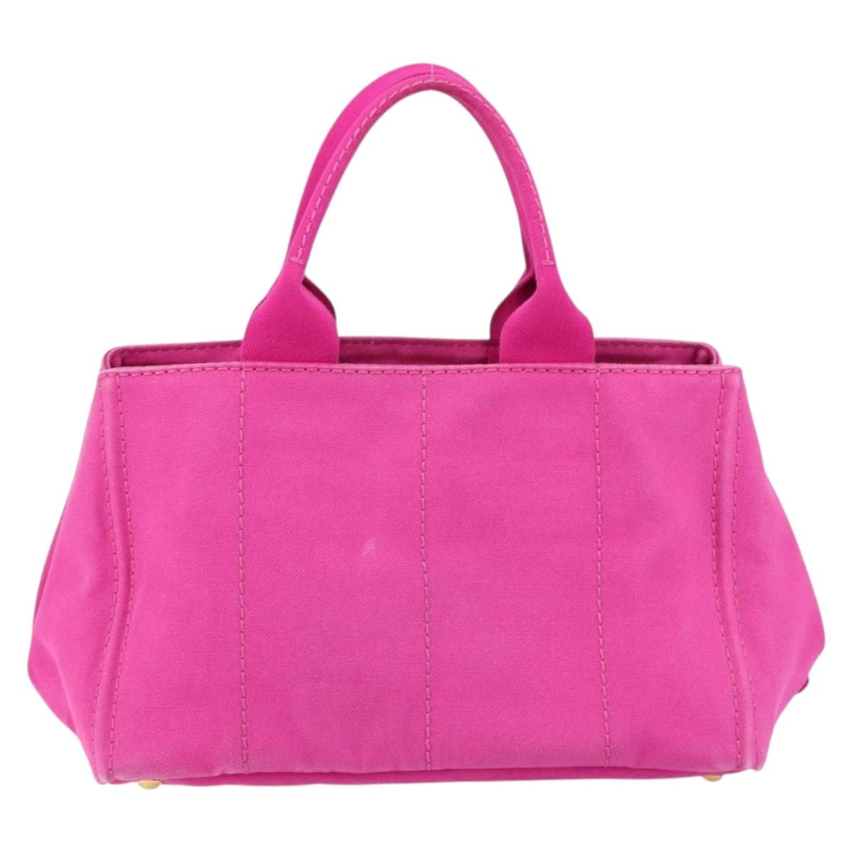 Prada Canapa Tote Canvas, PINK, CANVAS, Tote bag