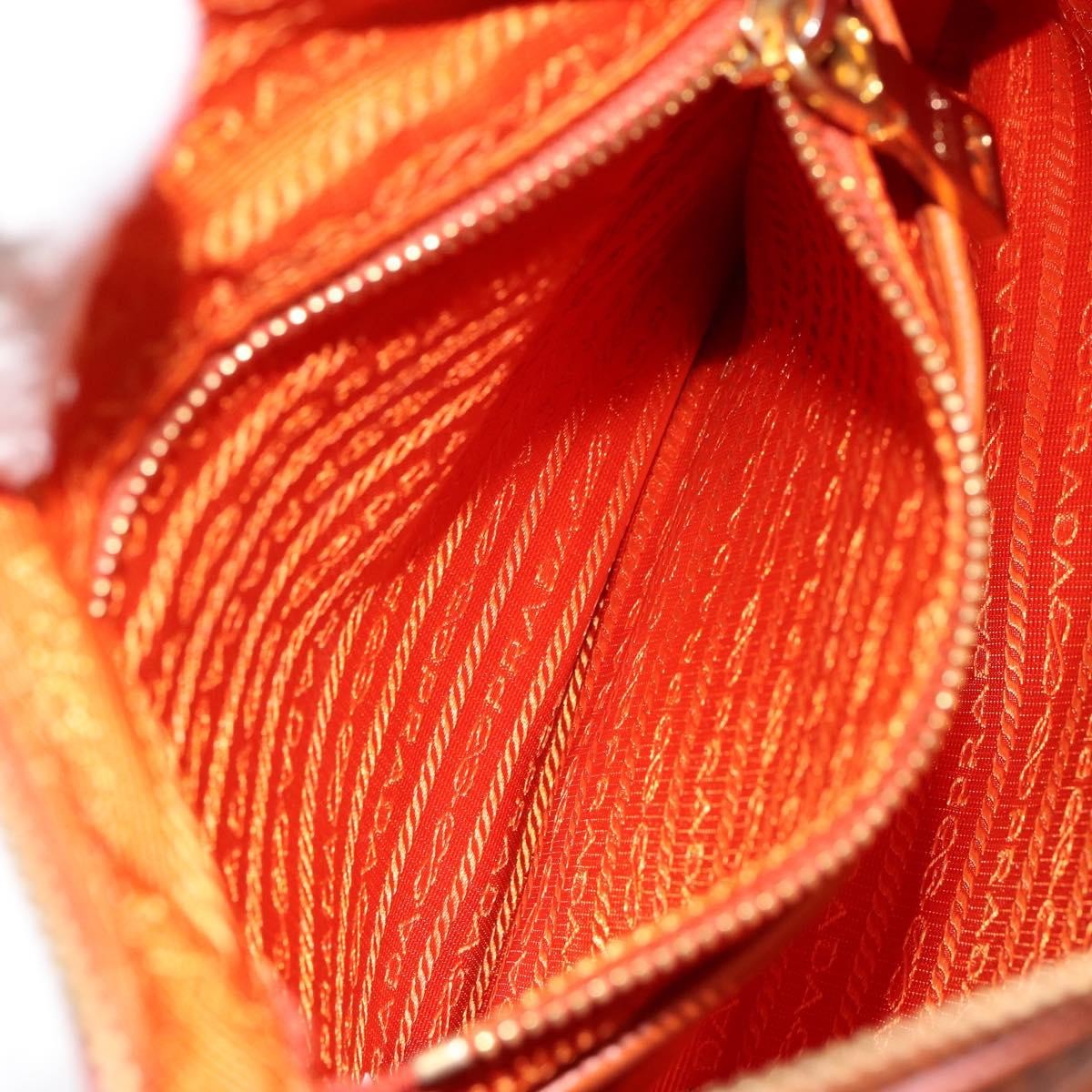 Prada Flat Messenger Tessuto with Leather, Orange, Nylon, Shoulder Bag