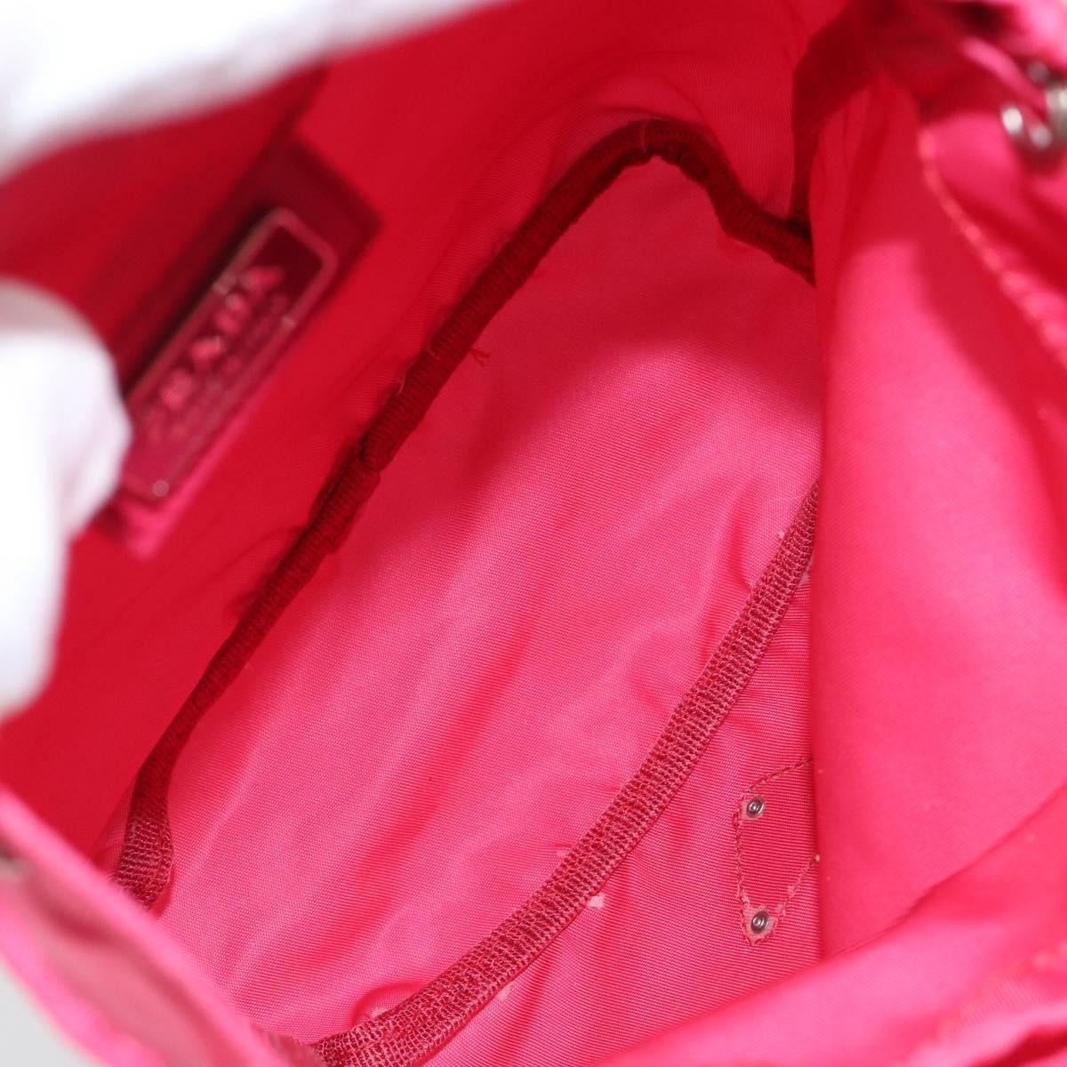 Prada Drawstring Wristlet Bucket Bag Tessuto, PINK, NYLON, Clutche & pouche