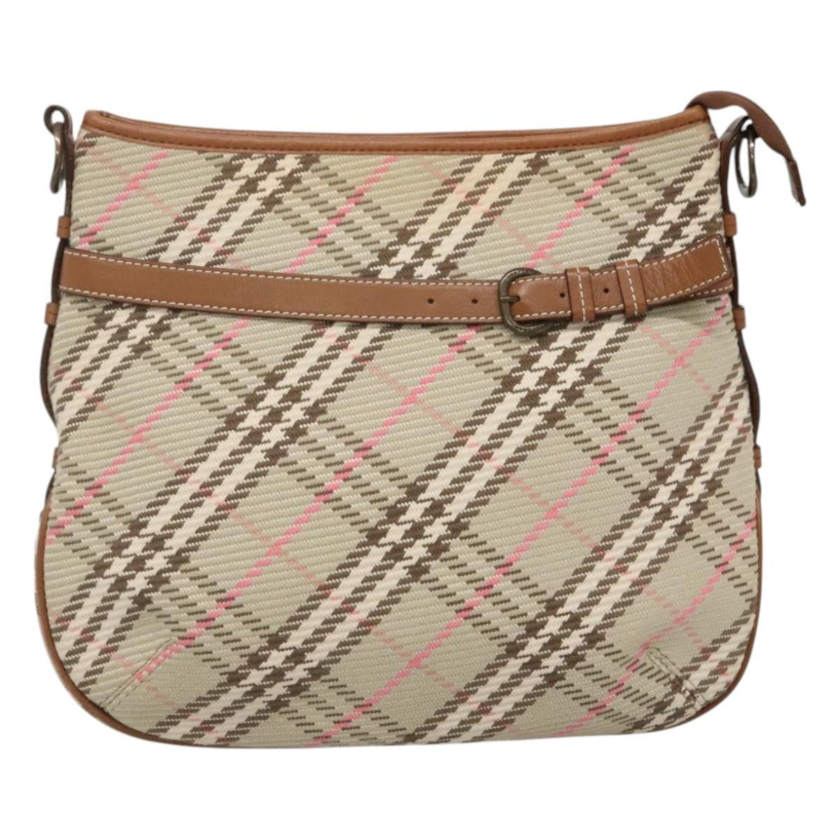 Burberry Nova check Shoulder bag Canvas, BEIGE, CANVAS, Shoulder bag