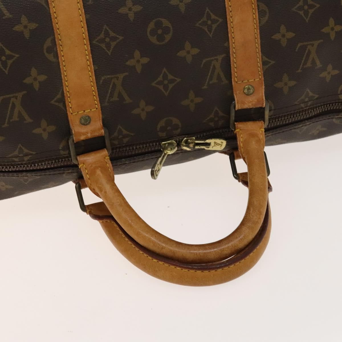 Louis Vuitton Keepall Bag Monogram Canvas, BROWN, CANVAS, Travel bag