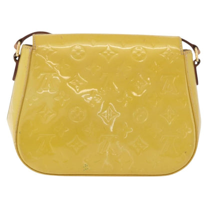 Louis Vuitton Bellflower Handbag Monogram Vernis, Yellow, Patent Leather, Shoulder Bag